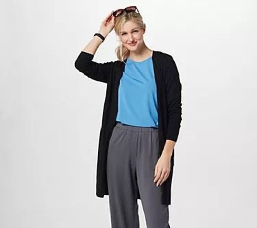 Universal Standard $148 Knee Length Cardigan Black Women’s M NEW
